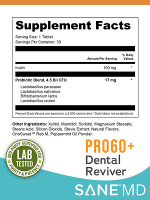 pro 60 dental reviver facts