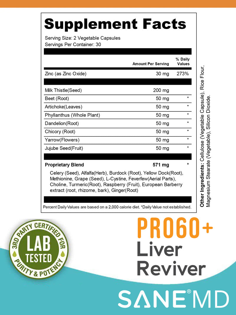 PRO60+ Liver Reviver™ Ingredients