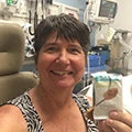 Lady with sane product